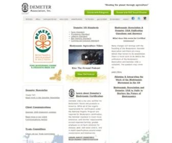 Demeter-USA.org(Demeter USA) Screenshot