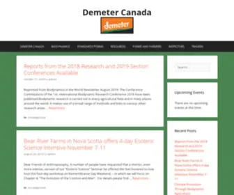 Demetercanada.ca(Demeter Canada) Screenshot