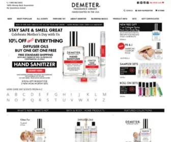 Demeterfragrance.com(Colognes, Perfumes, Shower, Bath and Body, Lotions and Gels, and Oils) Screenshot
