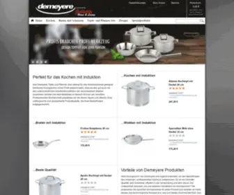 Demeyere-Shop.de(Professionelles Kochgeschirr von Demeyere) Screenshot
