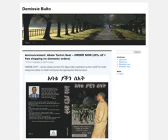 Demissiebulto.com(Demissie Bulto) Screenshot