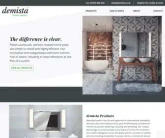 Demista.co.uk(Demista Heated Bathroom Mirror Technology) Screenshot