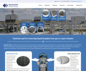 Demisterpads.com(Wire Mesh Demister Pads for Liquid and Gas Separating Problems) Screenshot