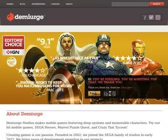 Demiurgestudios.com(Demiurge Studios) Screenshot