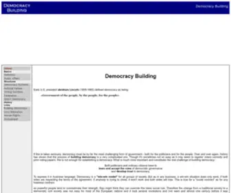 Democracy-Building.info(Democracy Building info) Screenshot