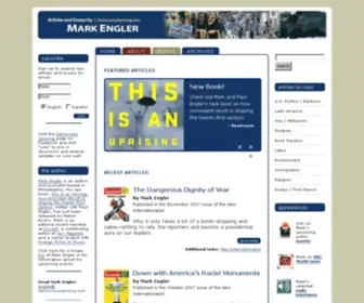 Democracyuprising.com(Articles and Essays by Mark Engler) Screenshot