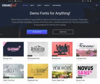 Demofont.com(Free demo fonts) Screenshot