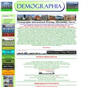 Demographia.com(Demographics Development Impacts Market Research & Urban Policy) Screenshot