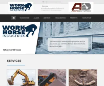 Demolitionabatement.com(Workhorse Industries & Allens Demolition Combined) Screenshot