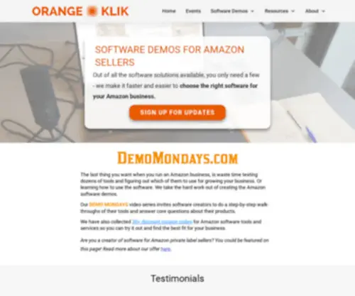 Demomondays.com(Orange Klik) Screenshot