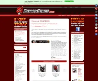 Demonbikes.com(Motorcycle aftermarket performance parts and accessories) Screenshot