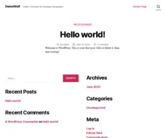 Demowolf.com(Video Tutorials for Hosting Companies) Screenshot