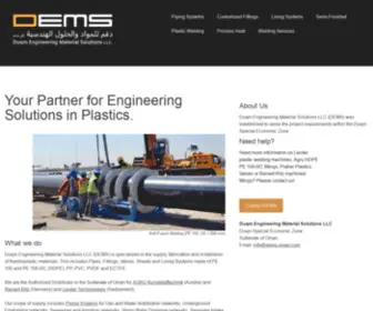 Dems-Oman.com(Your Partner for Thermoplastics and Geosynthetics) Screenshot