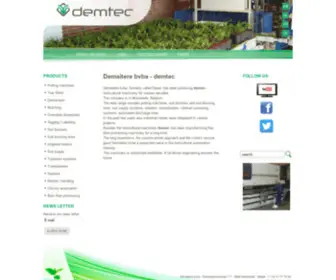 Demtec.eu.com(Demtec, compleet gamma innovatieve tuinbouwmachines) Screenshot