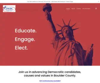 Demwomenboco.org(Democratic Women of Boulder County) Screenshot