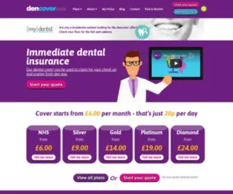 Dencover.com(Dental Insurance Individual) Screenshot