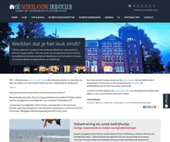 Denederlandsedebatclub.nl(Dé Nederlandse Debatclub in Amsterdam) Screenshot