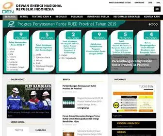 Den.go.id(Dewan energi nasional) Screenshot