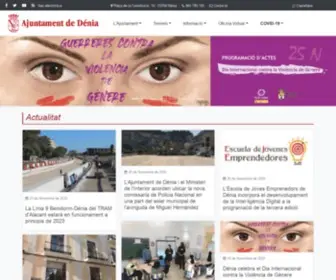 Denia.es(Web oficial Ajuntament de Dénia. Conegueu la gestió de l'Ajuntament de Dénia) Screenshot