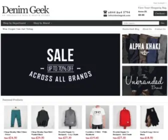 DenimGeek.com(Mens Designer Jeans & Clothing at Denim Geek) Screenshot