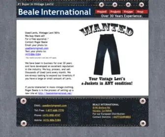 Denimtraders.com(Beale International WE BUY VINTAGE LEVI'S) Screenshot