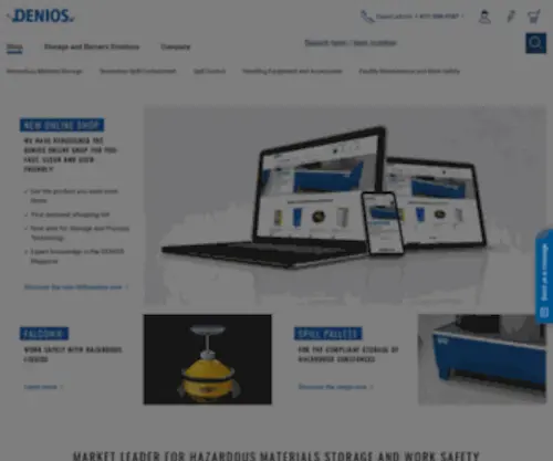 Denios-US.com(Hazardous materials storage & work safety solutions from DENIOS US) Screenshot