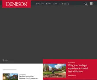 Denison.edu(Denison University) Screenshot