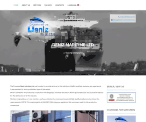 Deniz-Maritime.com.ua(Deniz Maritime Ltd) Screenshot