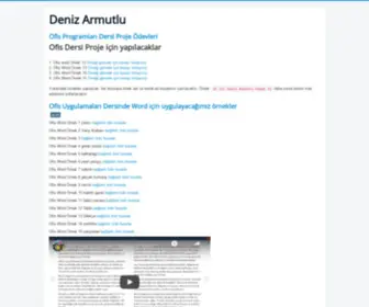 Denizarmutlu.com(Deniz Armutlu) Screenshot