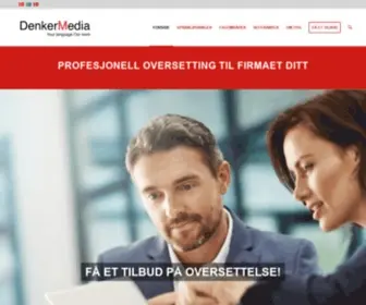 Denkermedianorge.com(Oversettingsbyrå) Screenshot