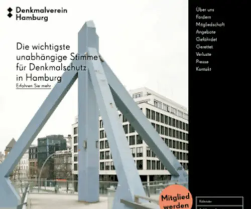 Denkmalverein.de(Denkmalverein Hamburg) Screenshot