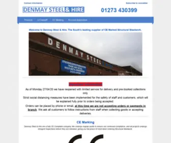 Denmaysteel.co.uk(Denmay Steel & Hire) Screenshot