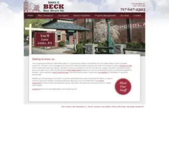 Dennisbeckrealty.com(Realtors Lancaster PA Lititz Homes for Sale) Screenshot