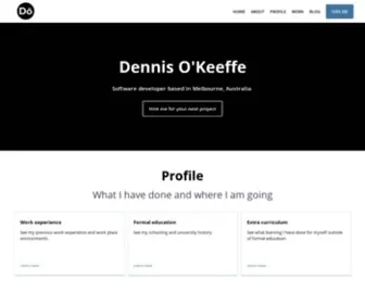 Dennisokeeffe.com(Dennis O'Keeffe official website and blog. Dennis O'Keeffe) Screenshot