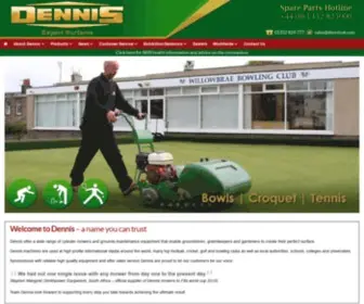 Dennisuk.com(Professional Lawn mowers and sports grounds maintenance equipment from Dennis Mowers) Screenshot