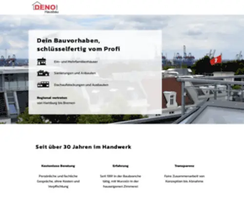 Deno-Hausbau.de(Schlüsselfertiges Bauen und Sanieren) Screenshot