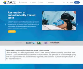 Dentalacademyofce.com(Dental Academy of CE) Screenshot