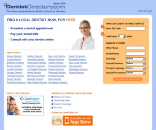 Dentalappointments.com(Find a Dentist and make an appointment) Screenshot