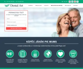 Dentalart.lv(Profesionāli zobārstniecības pakalpojumi) Screenshot