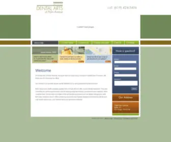 Dentalartsofpalmave.com(Dentist in San Diego) Screenshot