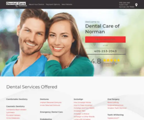Dentalcareofnorman.com(Dental Care of Norman) Screenshot