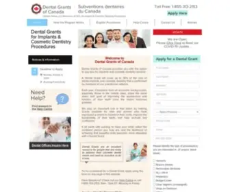 Dentalgrants.org(Dental Grants of Canada) Screenshot