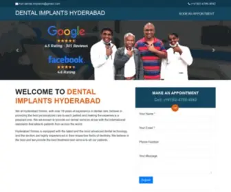 Dentalimplantshyderabad.com(The Dental Implants Hyderabad) Screenshot