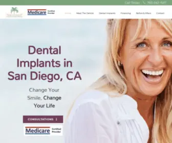 Dentalimplantsofsandiego.com(Dental Implants for San Diego) Screenshot