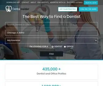 Dentalinsider.com(Find a Dentist) Screenshot