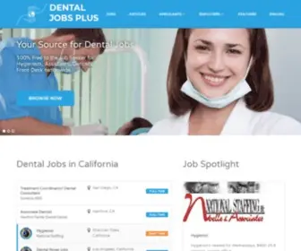 Dentaljobsplus.com(Dental Jobs in California) Screenshot