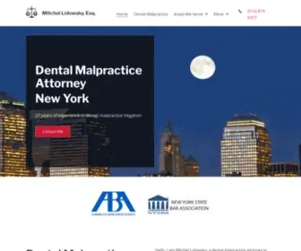 Dentalmalpracticenyc.com(Mitchel Lidowsky) Screenshot