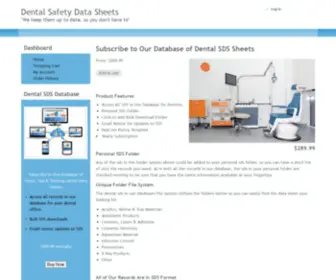 Dentalsafetydatasheets.com(Dental Safety Data Sheets) Screenshot