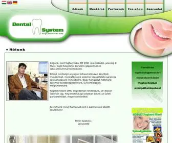 Dentalsystem.hu(Rólunk) Screenshot