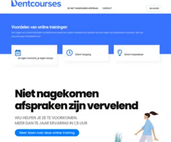 Dentcourses.com(Online trainingen voor tandartsen en praktijkmanagers) Screenshot